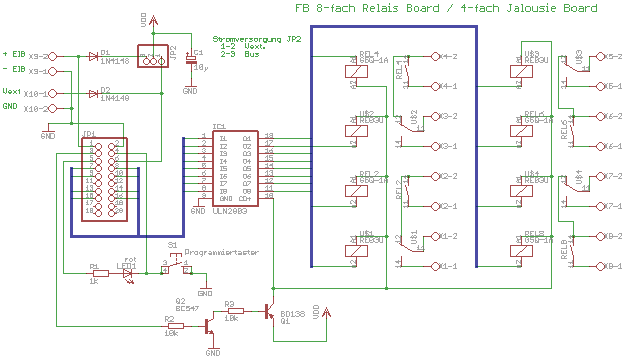 Schalplan 8 Relais-Kombi